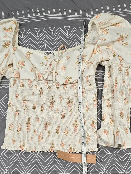 Reformation Floral Linen Haven Top Size Small - Picture 2 of 8